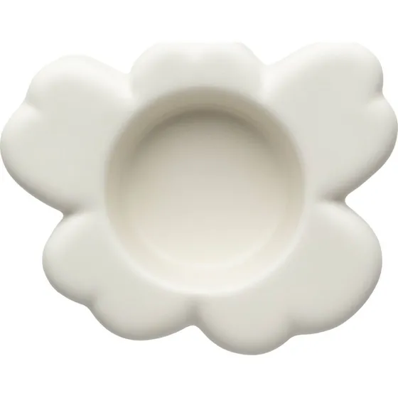 Marimekko Unikko Shape fyrfadsstage 10×3 cm, mat hvid