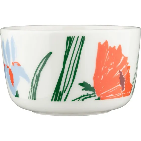 Marimekko Puutarhakutsut skl 2,5 dl hvid-grn-orange