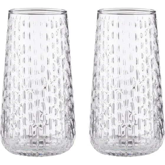 Marimekko Syksy long tumbler 2-pak, klart glas 1,8 dl