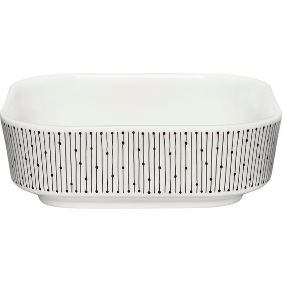 Arabia Mainio Sarastus ovnfast fad 0,7 L, sort/hvid