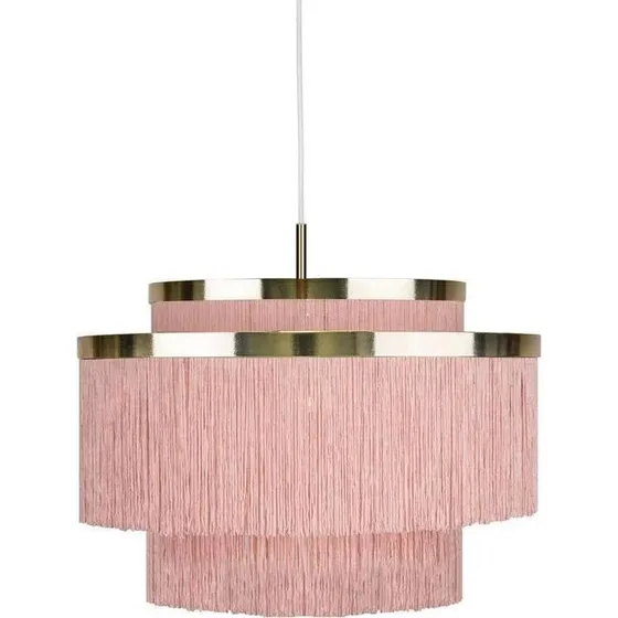 Globen Lighting Frans Pendel Lyserød/Messing