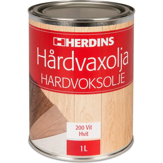 Herdins Hårdvoksolie hvid 275 ml