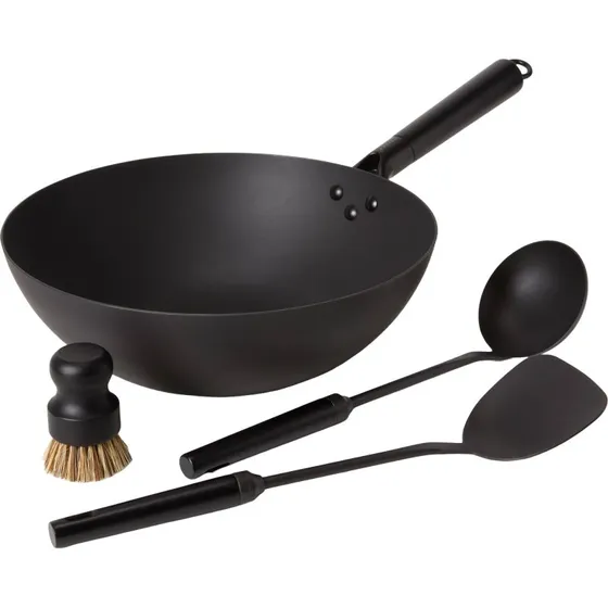 Satake Wok-st i kulstofstl 32 cm (2,5 mm)