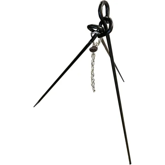 Satake Tri-Pod S grillstativ 110 cm, sort - med kde & krog