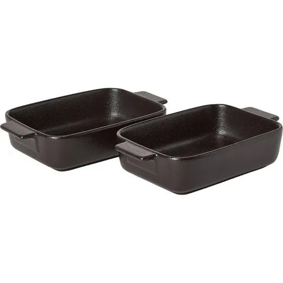 Satake Ovnfast form porceln 19 cm, sort - 2-pak