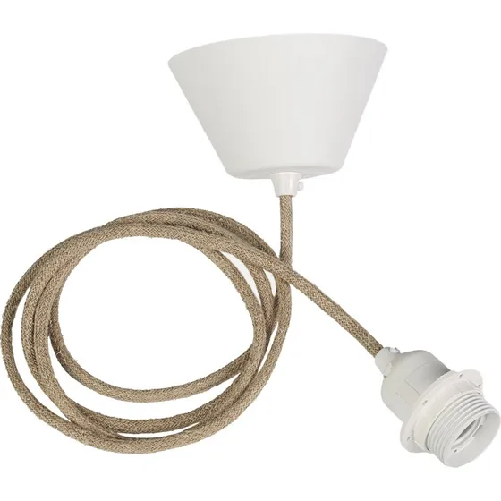 Watt & Veke loftsophng E27 beige, stofledning 2 m