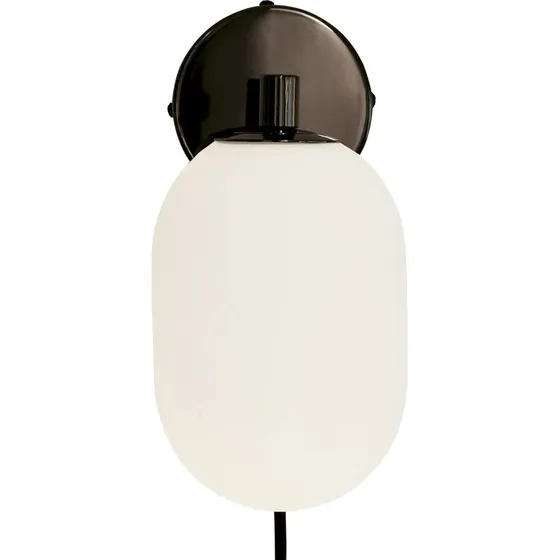 Watt & Veke Noor vglampe 18 cm  opal/sort