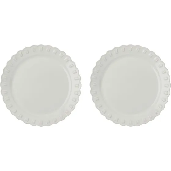 PotteryJo Tulipa tallerken 26 cm, 2-pak  hvid