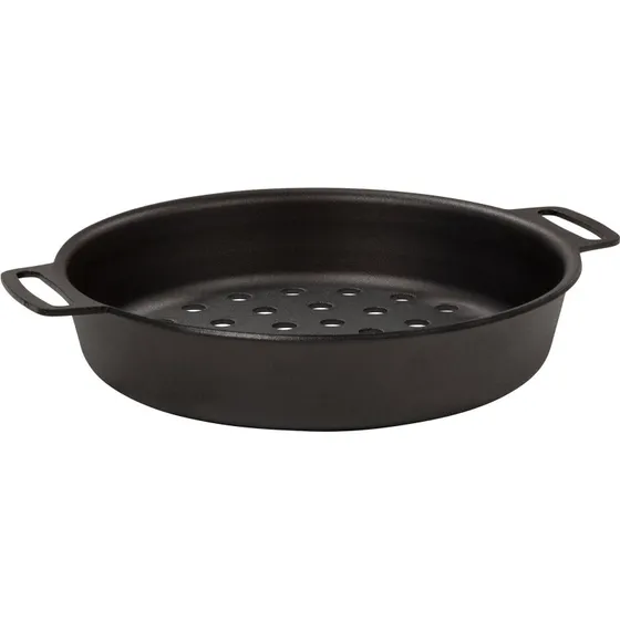 Kockums Jernverk perforeret grillform 24 cm, kulstofstl