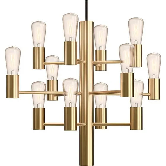 Herstal Manola Mini 12 lysekrone satin-messing