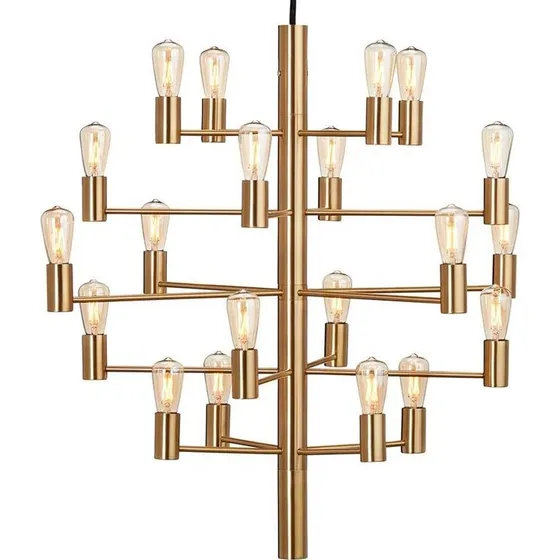 Herstal Manola 20 lysekrone, satin messing
