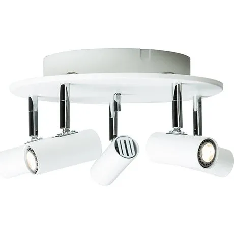 Belid Cato 5-spot loftlampe Ø24 cm mat hvid