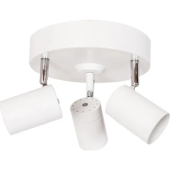 By Rydns Correct 3-Spot loftlampe, mat hvid
