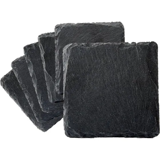 Dorre Skiffer glasbrikker 6 stk. - sort