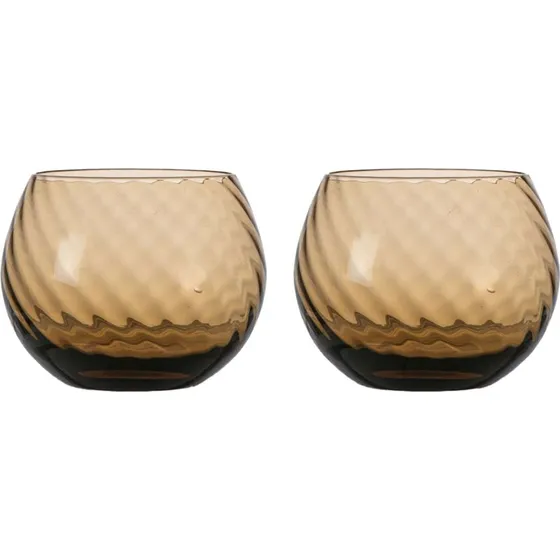 Byon Opacity vandglas 22 cl, brun 2-pak