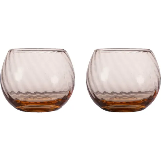 Byon Opacity vandglas 22 cl, fersken, 2-pak