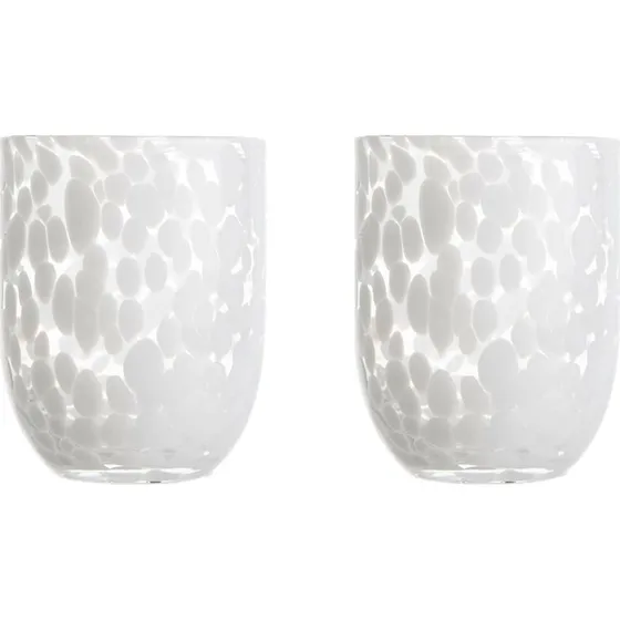 Byon Messy vandglas 30 cl 2-pak, hvid