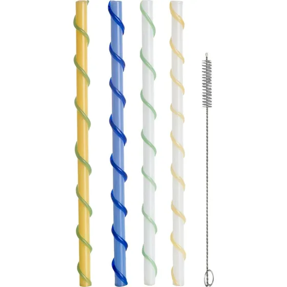 Byon Celebrate lange glas­sugerør 20 cm, 4-pak