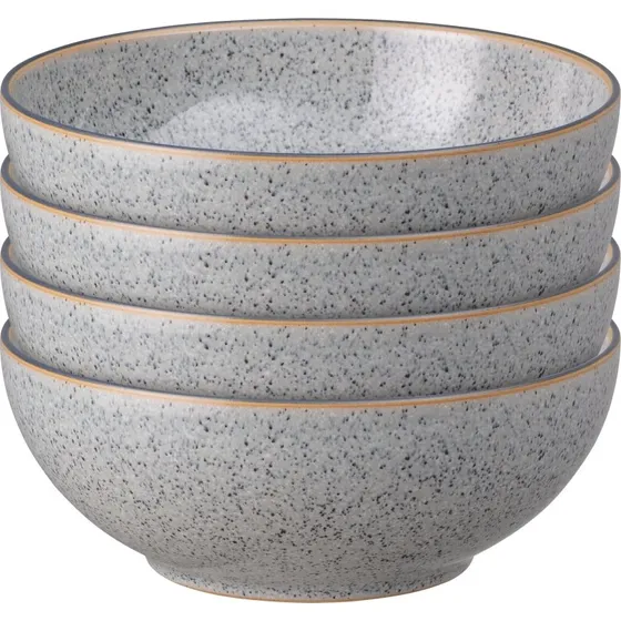 Denby Studio Grey coupe skål 17 cm, 4-pak (Granite)
