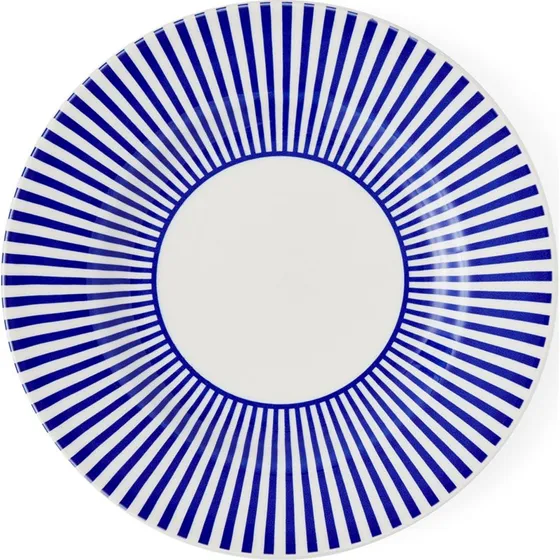 Spode Steccato salattallerken 22 cm bl-hvid