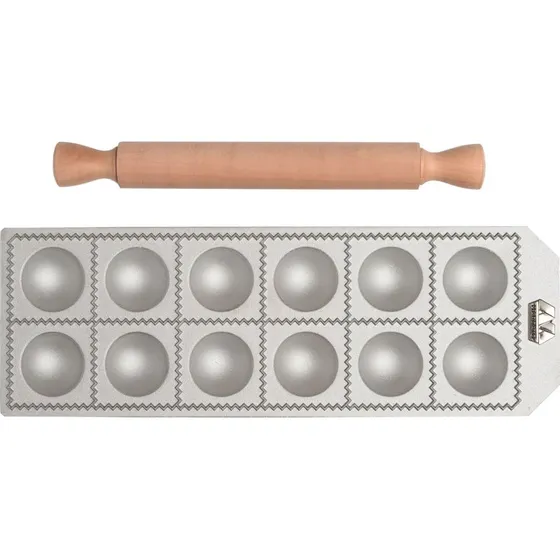 Marcato Ravioliform til 12 runde ravioli (inkl. kagerulle)