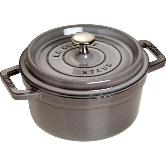 Staub La Cocotte rund 20 cm, 2,2 L - grafitgrå