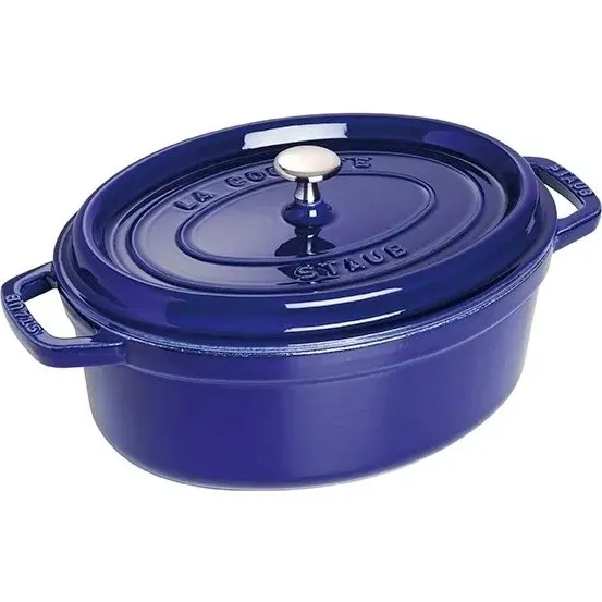 STAUB Cocotte oval 29 x 15 cm, 4,25 L – mørkeblå