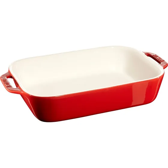 Staub rektangulært ovnfast fad 27 x 20 cm, rød