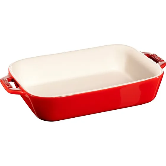 Staub Rektangulært Ovnfast Fad 20 x 16 cm, Rød
