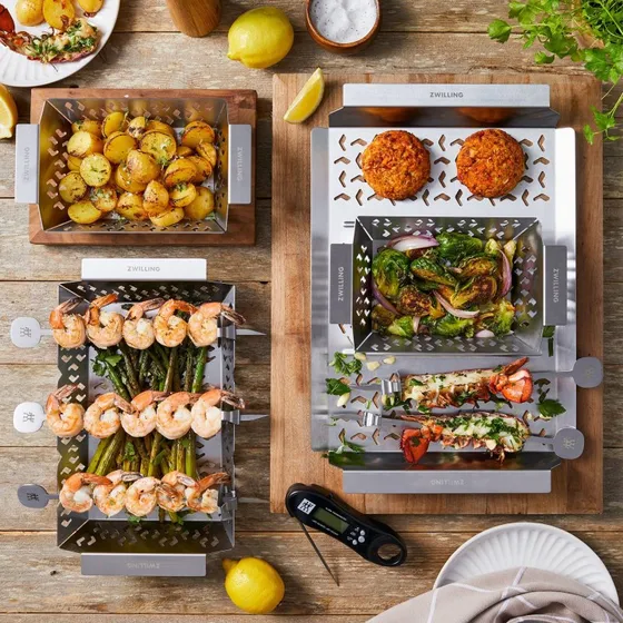 Zwilling BBQ+ rektangulær grillkurv 36x20 cm, rustfrit stål