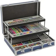 Art kunstsæt i metalkuffert, 139 dele