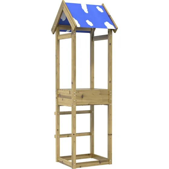 Legetrn i imprgneret tr brun 52,5x46,5x195 cm