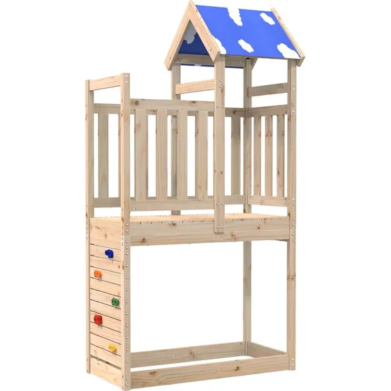 Legetrn i massivt fyrretr 110,5x52,5x215 cm  Brun