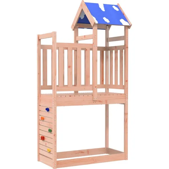 Legetrn i massiv Douglas tr - Brun 110,5x52,5x215 cm