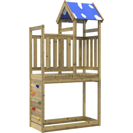 Legetrn i imprgneret tr - 110,5 x 52,5 x 215 cm