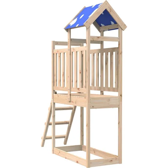 Legetrn i massivt fyrretr brun 52,5x110,5x215 cm