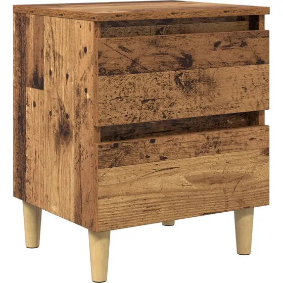 Sengeskab i gammelt træ 40x35x50 cm - konstrueret træ