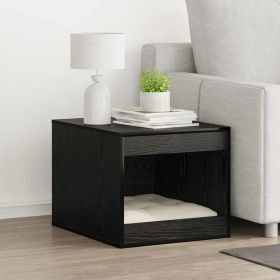 Kattekasse-skjuler i sort eg 47x59x42 cm  konstrueret tr