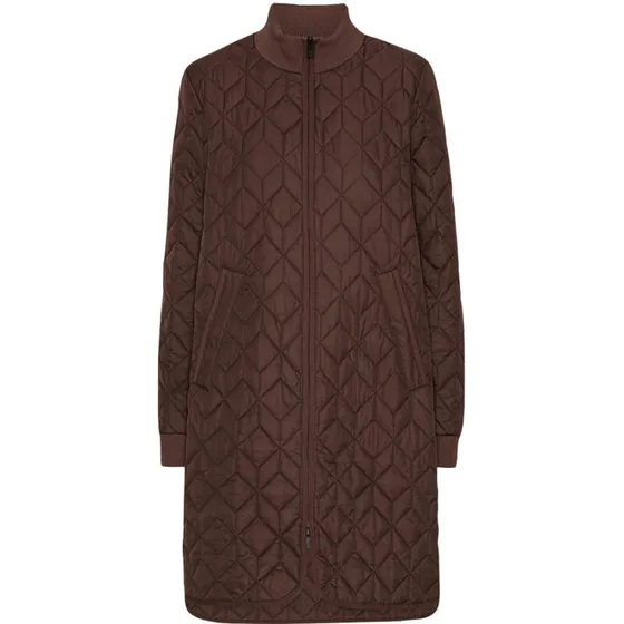 ILSE JACOBSEN HORNBÆK Lang quiltet jakke - Ebony