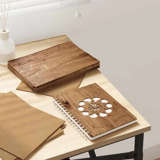 Dekorpaneler i gammelt tr 12 stk 21x30 cm