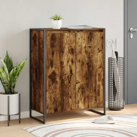 Skoskab Røget Eg 79x36x100 cm – Konstrueret træ
