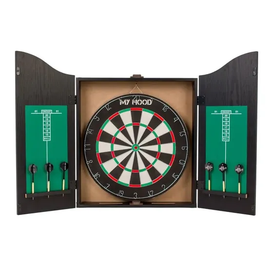 MY HOOD Home Dart Center - sort vendbar dartskive