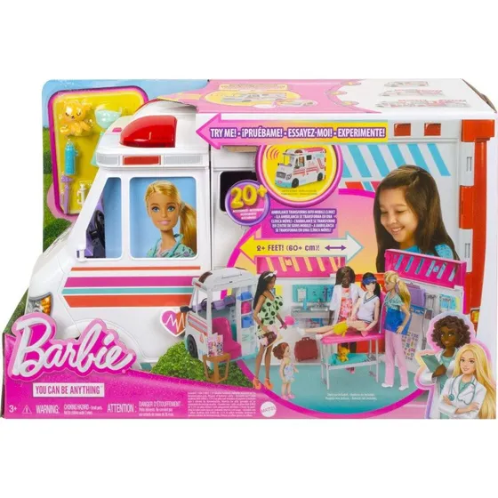 Barbie Care Clinic Ambulance, forvandlende klinik, 42 cm