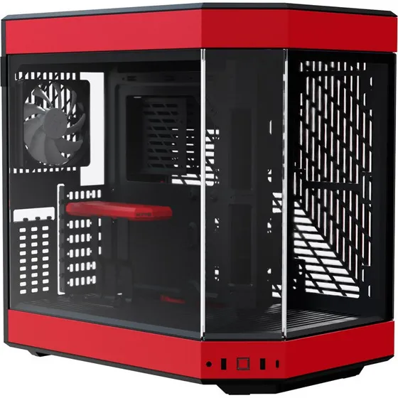 Hyte Y60 Miditower Kabinet  Sort/Rd, Panoramaglas, PCIe 4.0