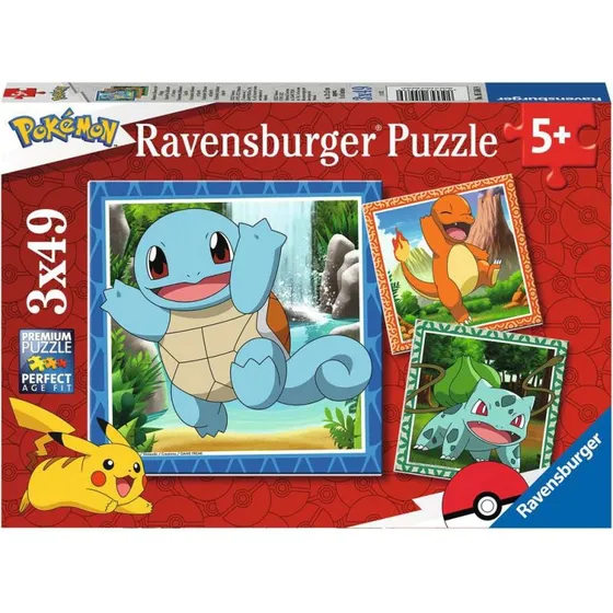 Ravensburger Pokmon 3x49p (05586)  Bulbasaur, Charmander & Squirtle