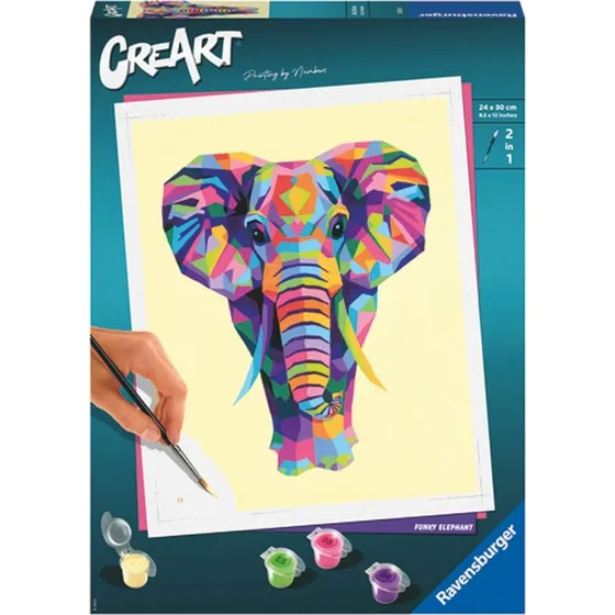 Ravensburger CreArt Funky Elephant (24x30 cm)  16 akrylfarver