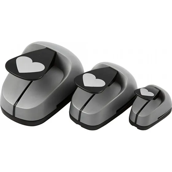 Uden mærke Lag-på-lag stansejern, hjerter 25/49/75 mm, 3 stk