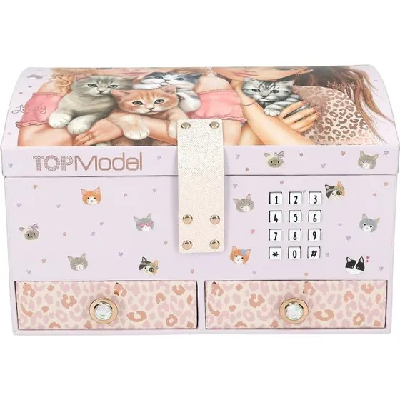TOPModel Big Smykkeskrin Cat Love med kode og musik  Rosa