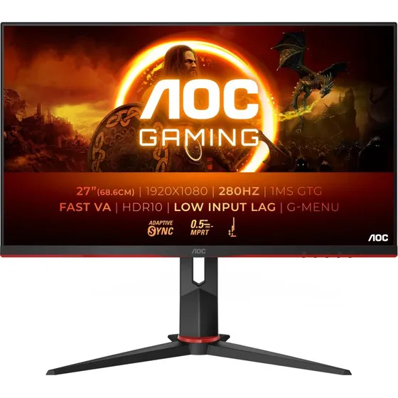 AOC 27G2ZN3/BK 27" FHD 280Hz VA  Sort/Rd