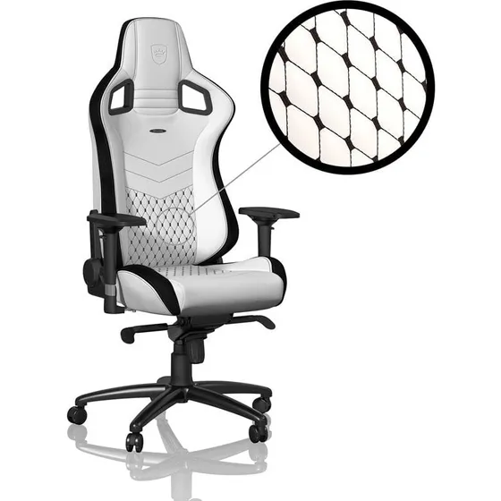 noblechairs EPIC Hvid/Sort gamingstol